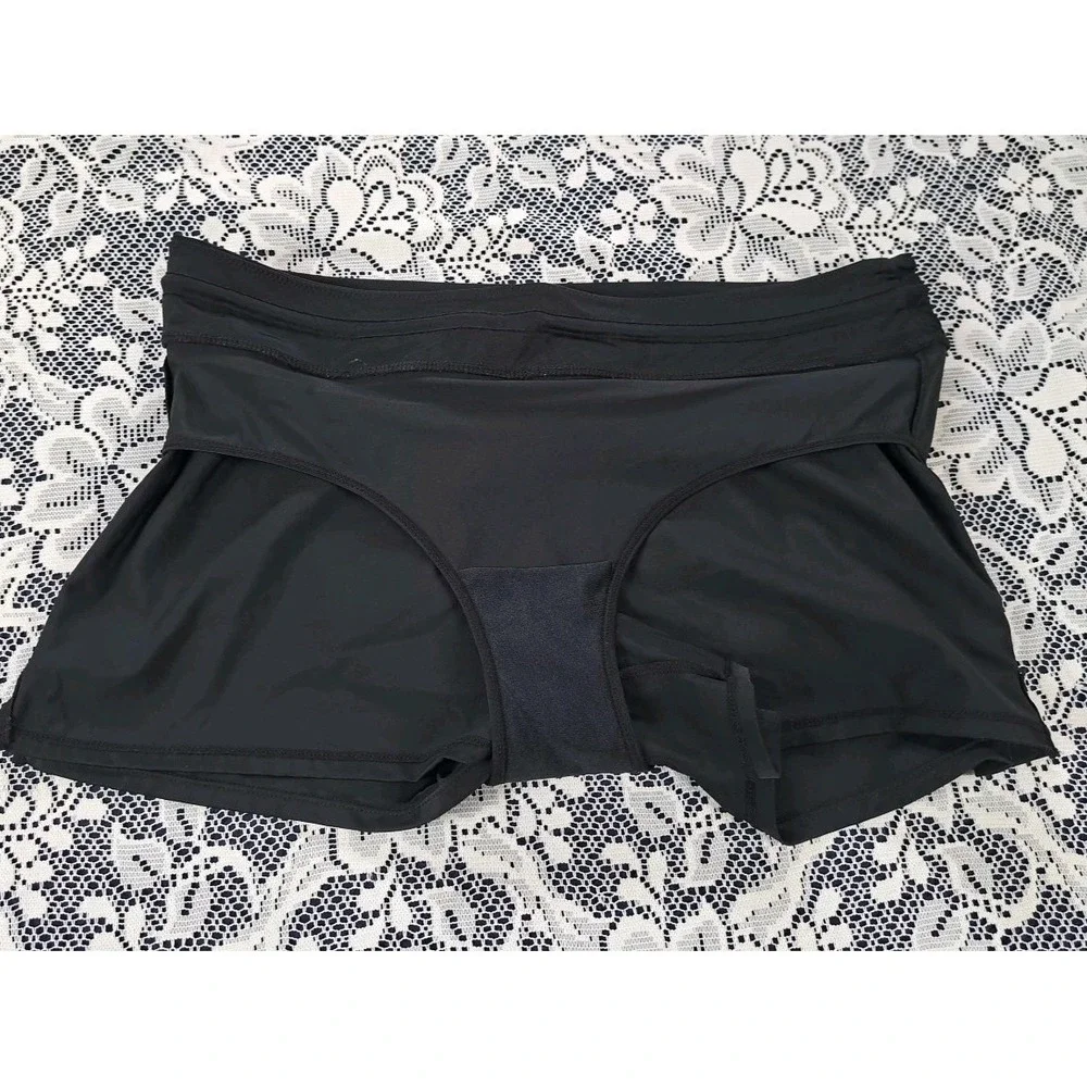 Tropical Escape Swim Shorts 12 Black Tankini Swim Top L Adjustable Straps Padded
